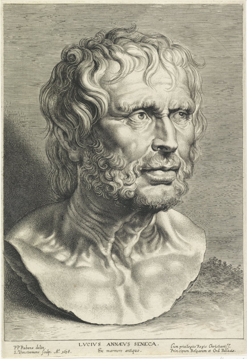 Busta Seneca, vyryla Lucas Vorsterman od Peter Paul (after) Rubens