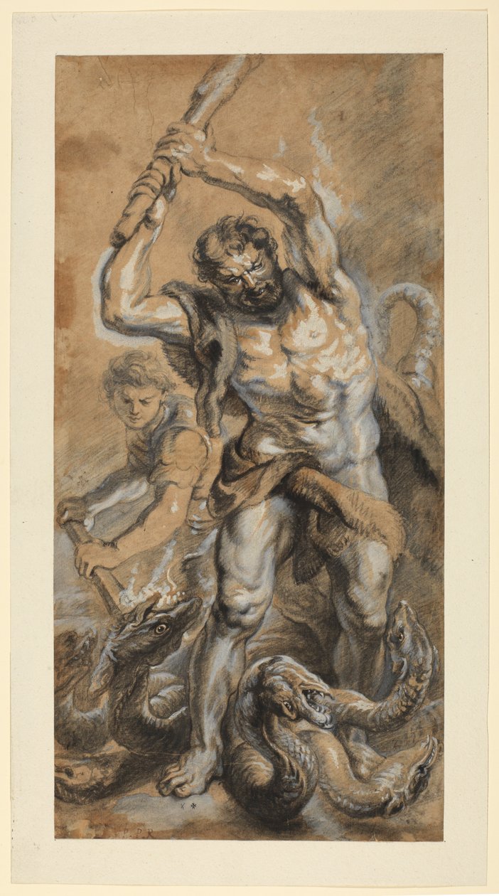 Herkules zabíjí lernajskou Hydru od Peter Paul (school of) Rubens
