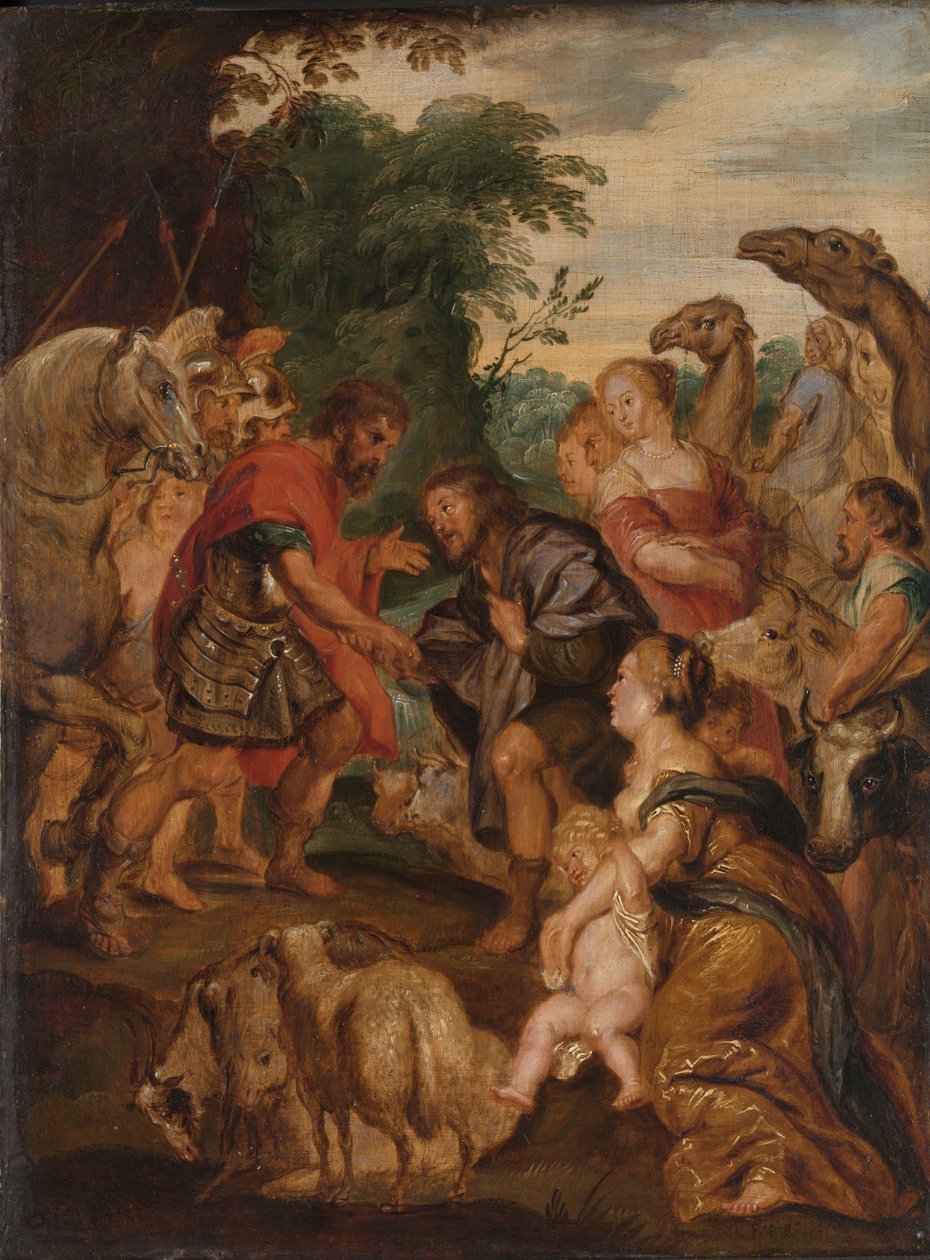 Smíření mezi Jákobem a Ezauem od Peter Paul Rubens (after)