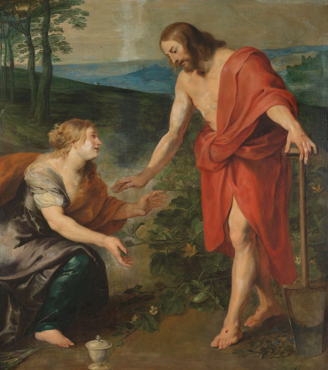 Kristus se zjevuje Marii Magdaléně jako zahradník (Noli me Tangere) od Peter Paul Rubens (workshop of)
