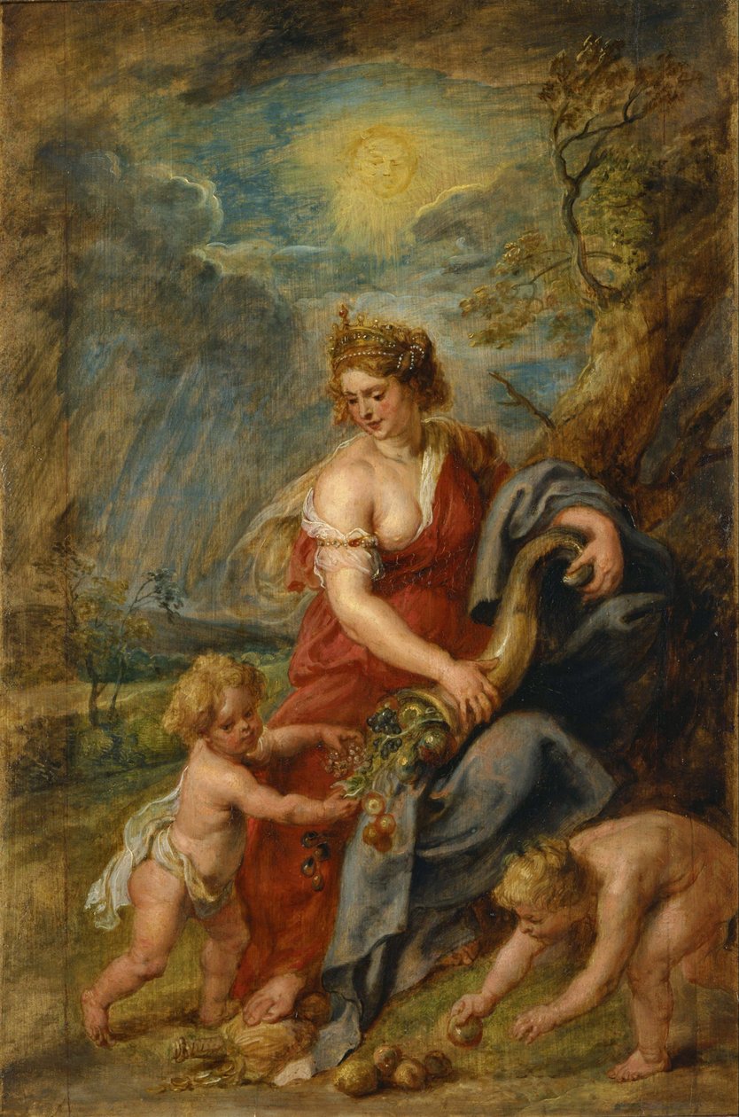 Obraz ""Hojnost"" od Pietera Paula Rubense (1577-1640) kolem roku 1630 Národní muzeum západního umění, Tokio Japonsko od Peter Paul Rubens