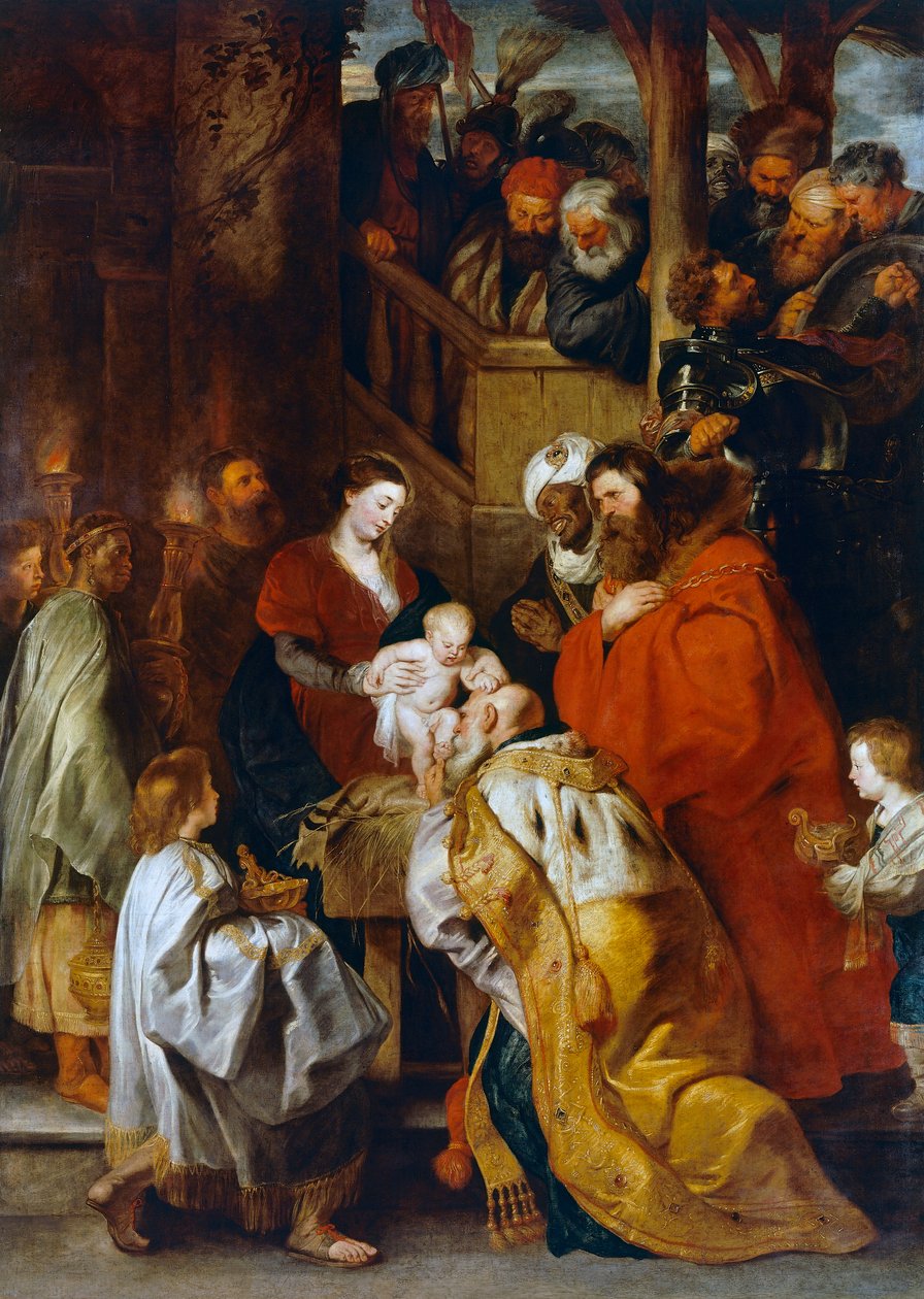 Klanění tří králů (olej na plátně) od Peter Paul Rubens