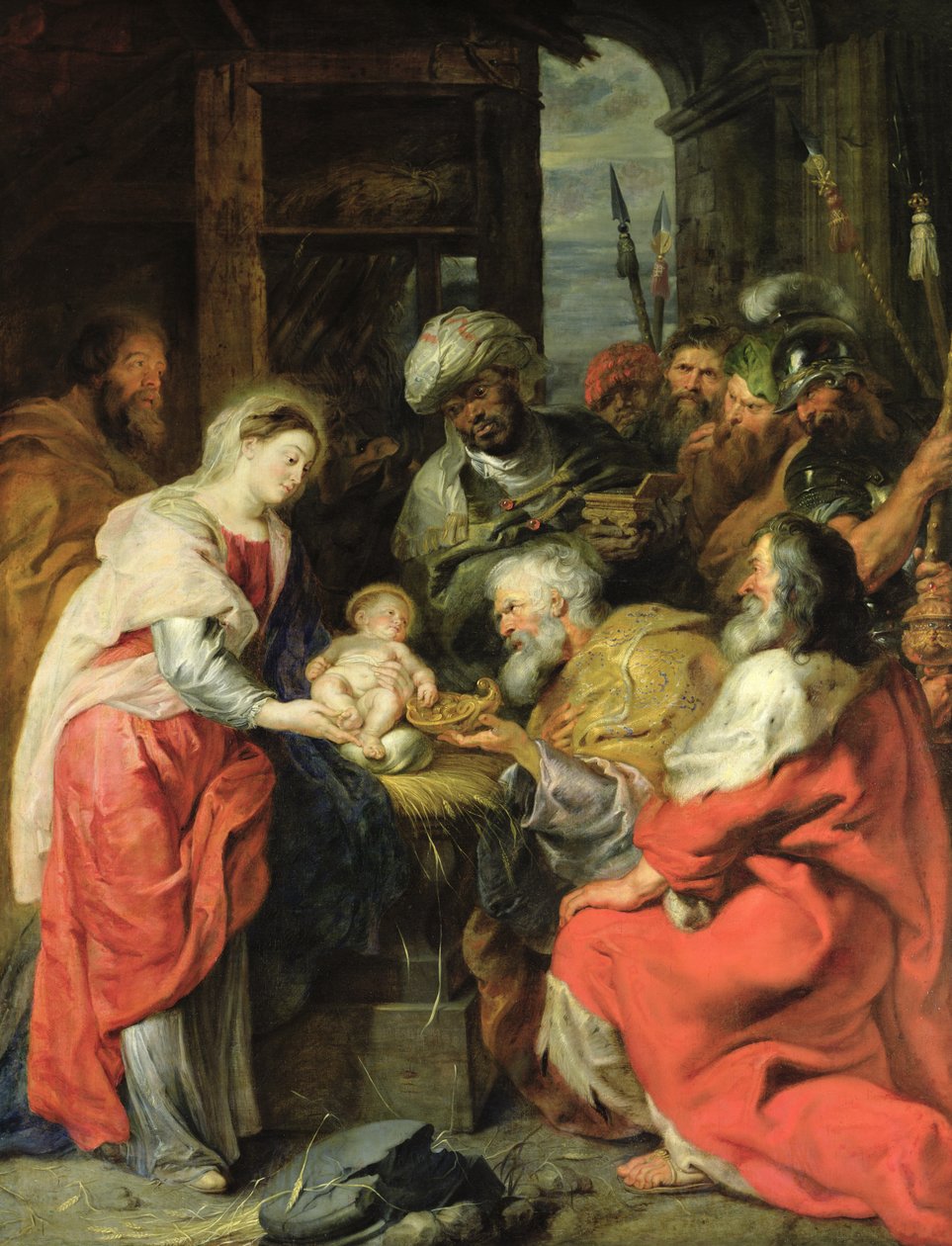 Klanění mudrců, 1626-29 (olejové plátno) od Peter Paul Rubens