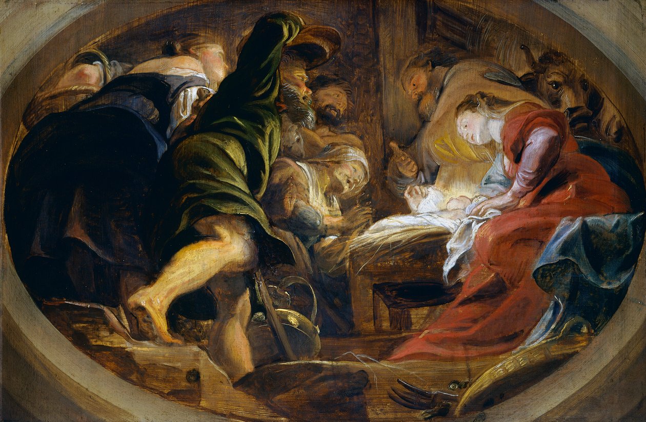 Klanění pastýřů (olej na plátně) od Peter Paul Rubens