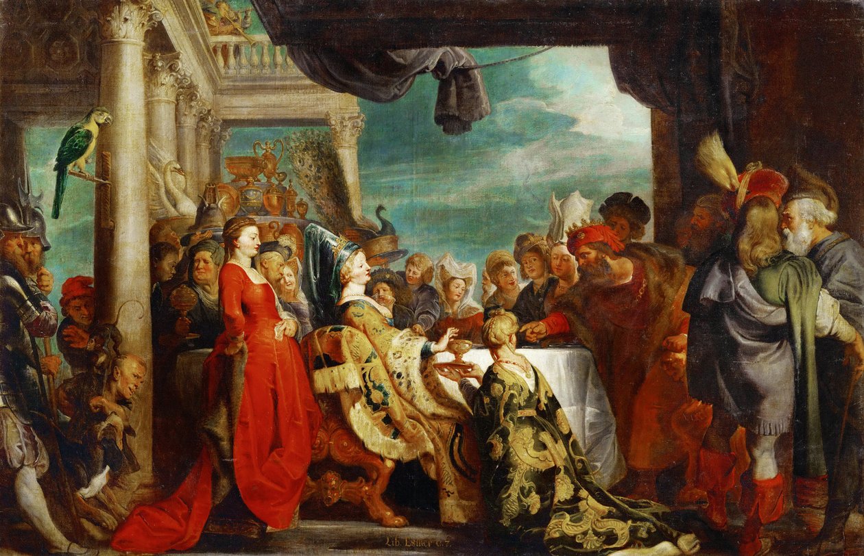 Alboin (verze 530-572) et Rosemonde (morte 572) - Alboin a Rosamund - Pieter Paul Rubens (1577-1640). Olej na plátně, c. 1615. Rozměr : 132x202 cm. Uměleckohistorické muzeum, Vienne od Peter Paul Rubens