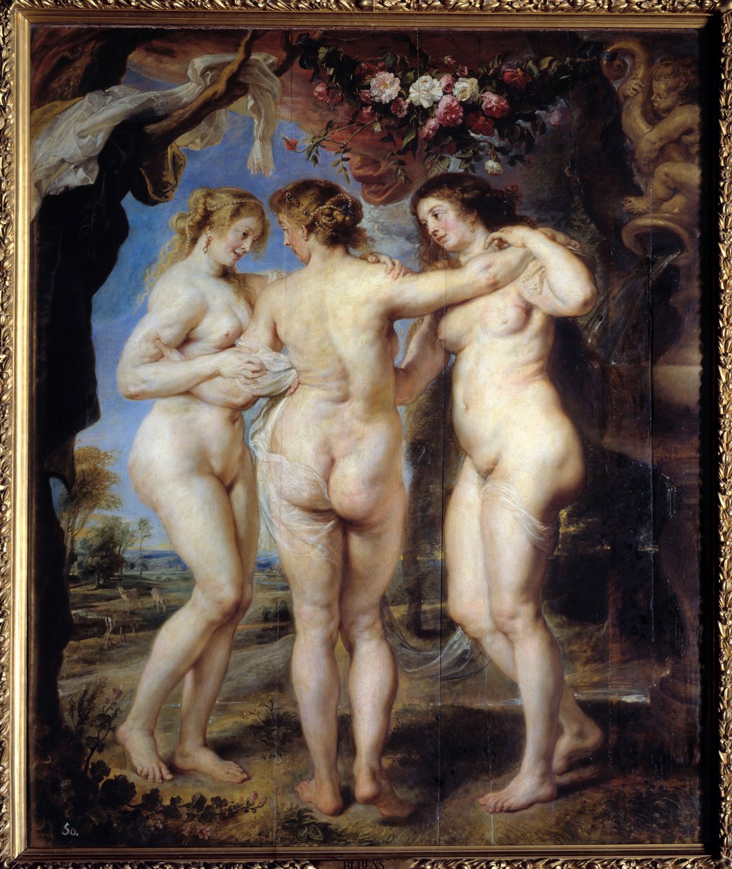 Všechny tři grácie. Obraz Pierre Paul (Pierre-Paul) Rubens (nebo Peter Paul nebo Petrus Paulus) (1577-1640) od Peter Paul Rubens