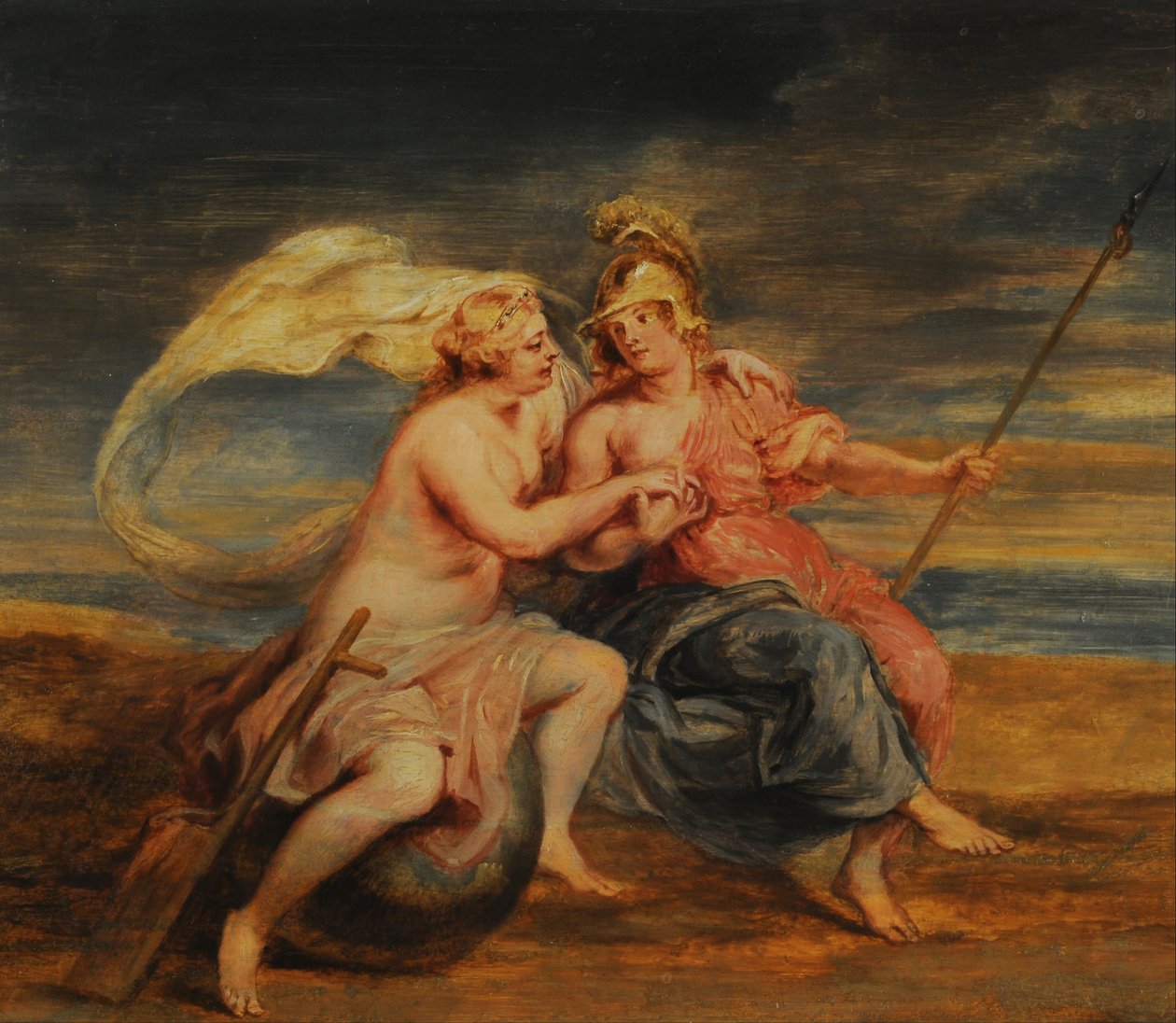 Alegorie štěstí a ctnosti (olej na desce) od Peter Paul Rubens