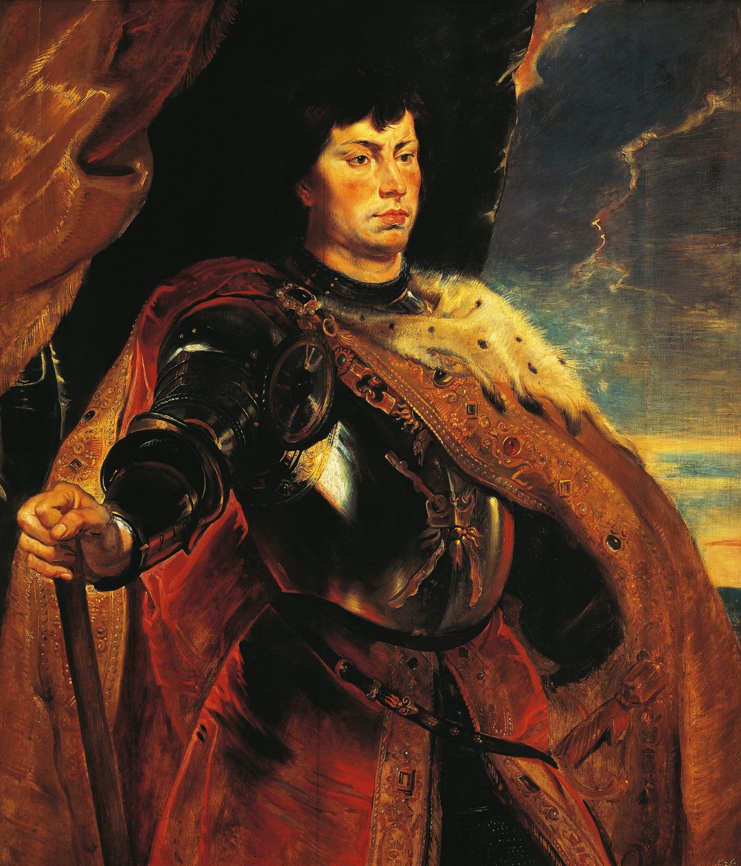 Rakousko, Vídeň, Portrét Karla Rashe, vévody burgundského (1433-1477) od Peter Paul Rubens