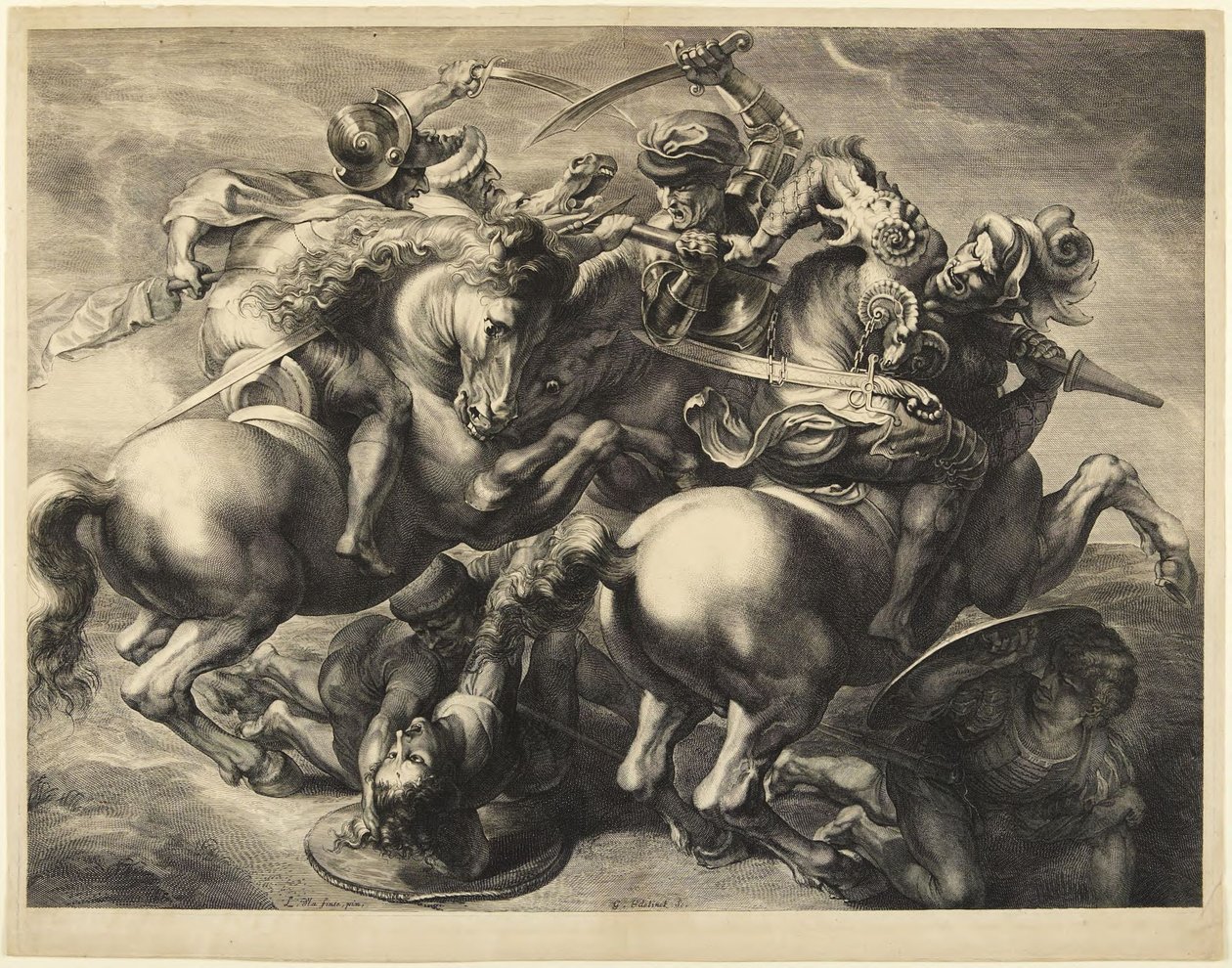 Bitva u Anghiari od Peter Paul Rubens