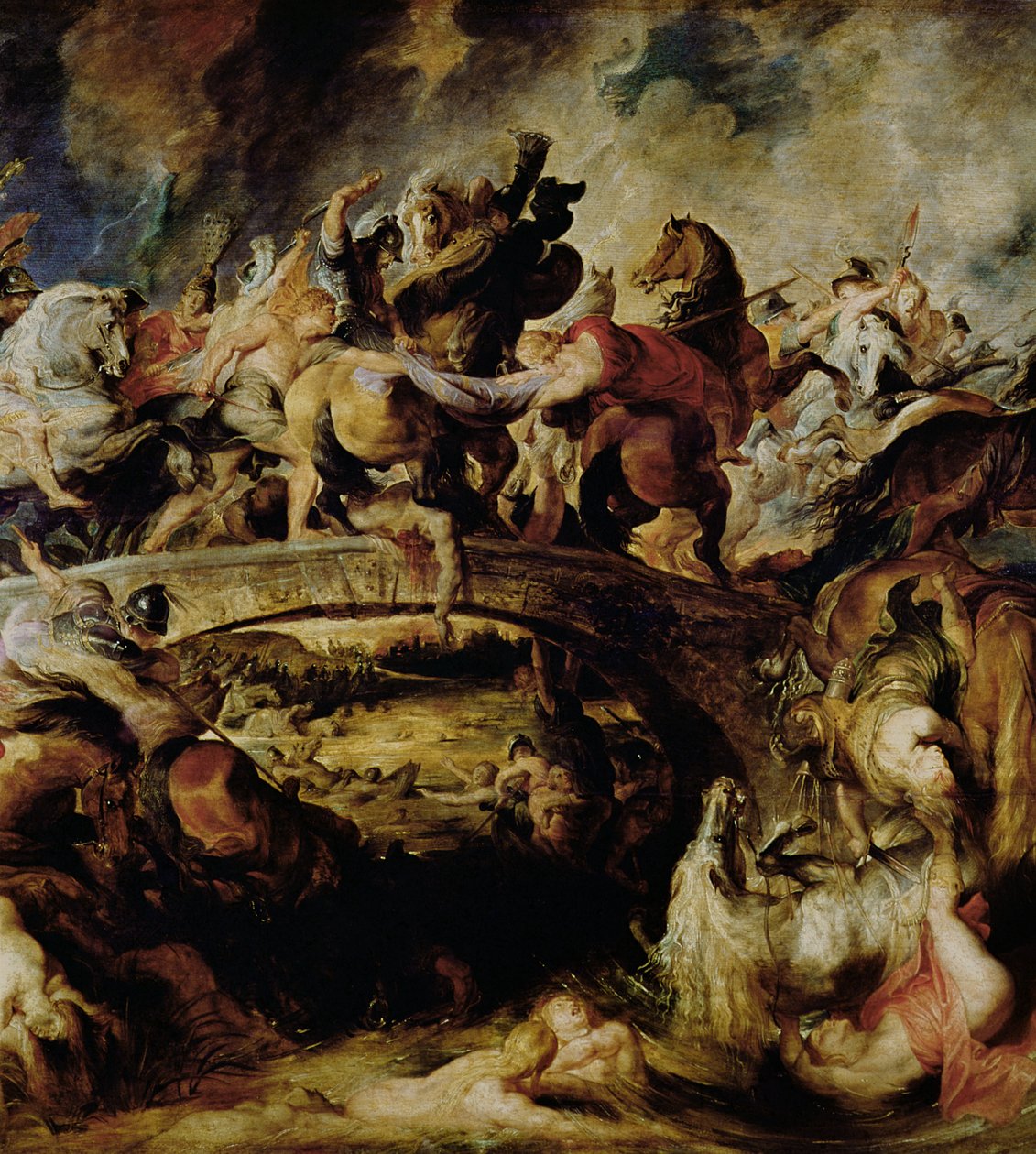 Bitva mezi Amazonkami a Řeky (detail), kolem roku 1617 od Peter Paul Rubens