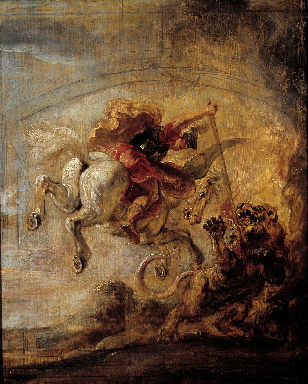 Bellerophon šplhá na Pegase prostřednictvím svého kopí chiméra Obraz od Pierra Paula (Pierre-Paul) Rubense (nebo Peter Paul nebo Petrus Paulus) (1577-1640) od Peter Paul Rubens
