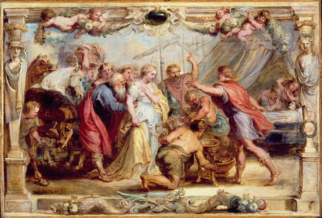 Briseis Dána zpět Achilleovi, 16301631 od Peter Paul Rubens