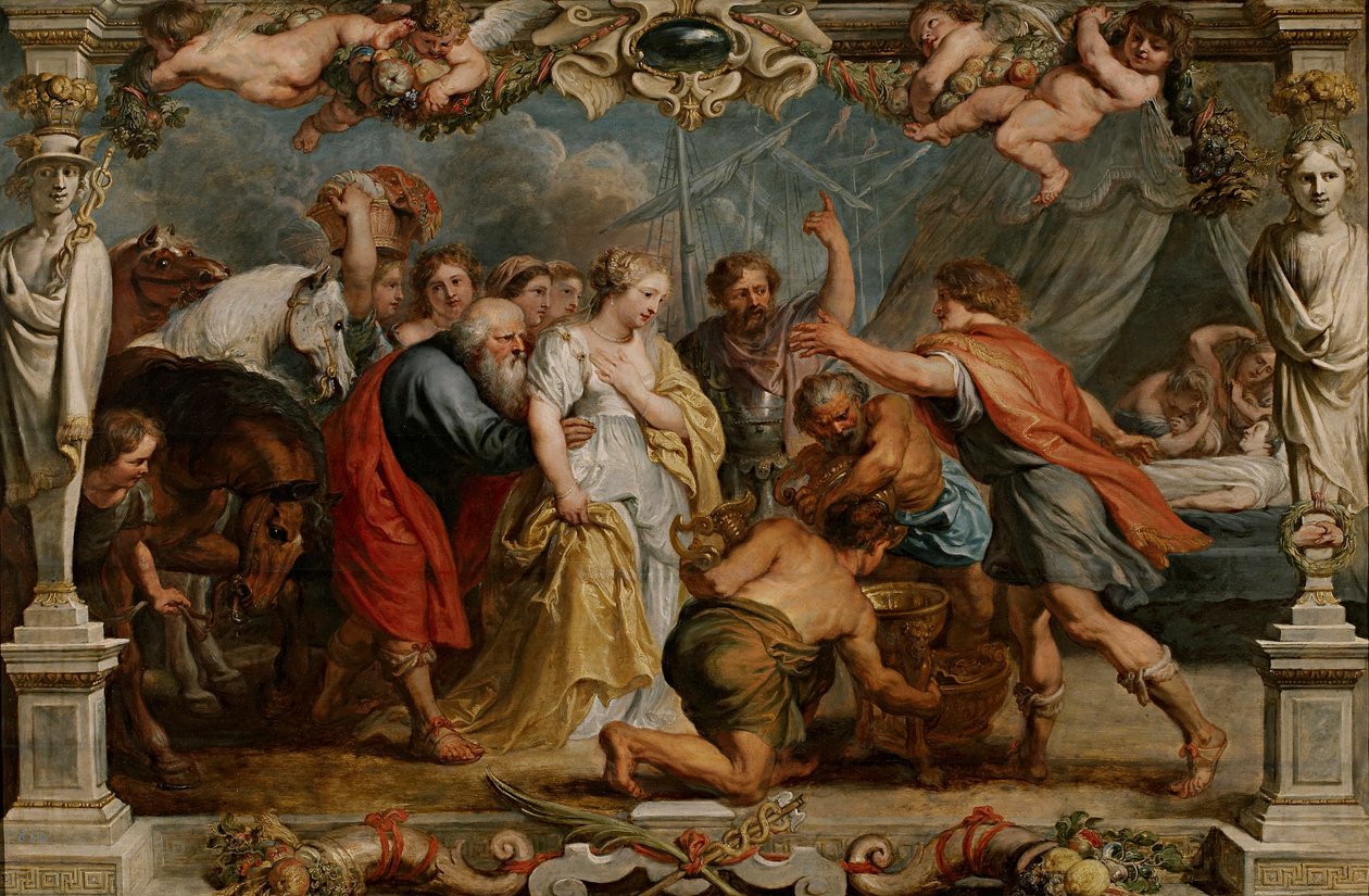 Briseis navrácena Achillovi od Peter Paul Rubens