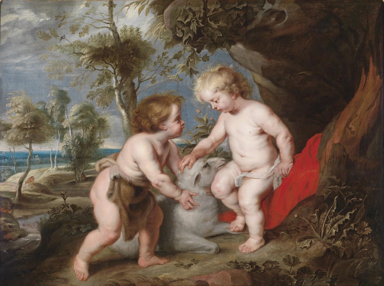 Kristus a Jan Křtitel jako děti od Peter Paul Rubens