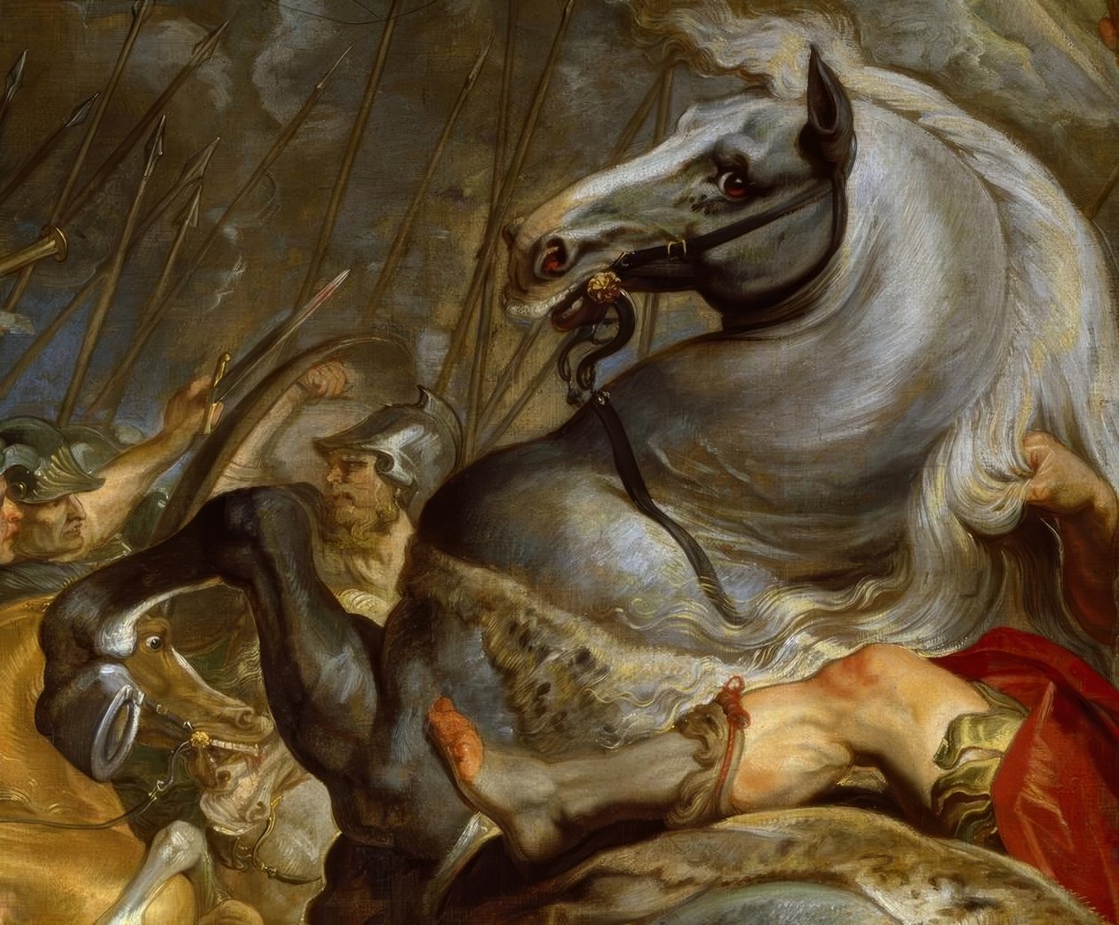 D. Mus, Schlacht / Gem. V. Rubens, detail od Peter Paul Rubens