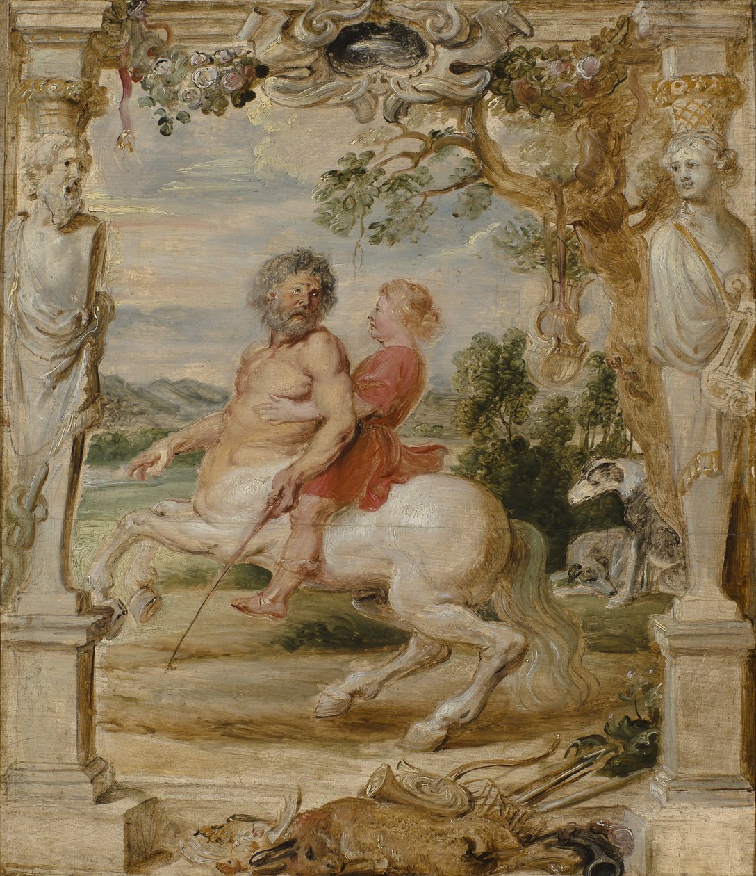 Kentaur Chiron vyučuje mladého Achilla od Peter Paul Rubens