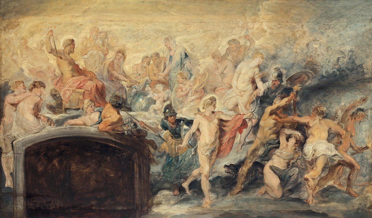 Rada bohů (Skica k medicejskému cyklu) od Peter Paul Rubens