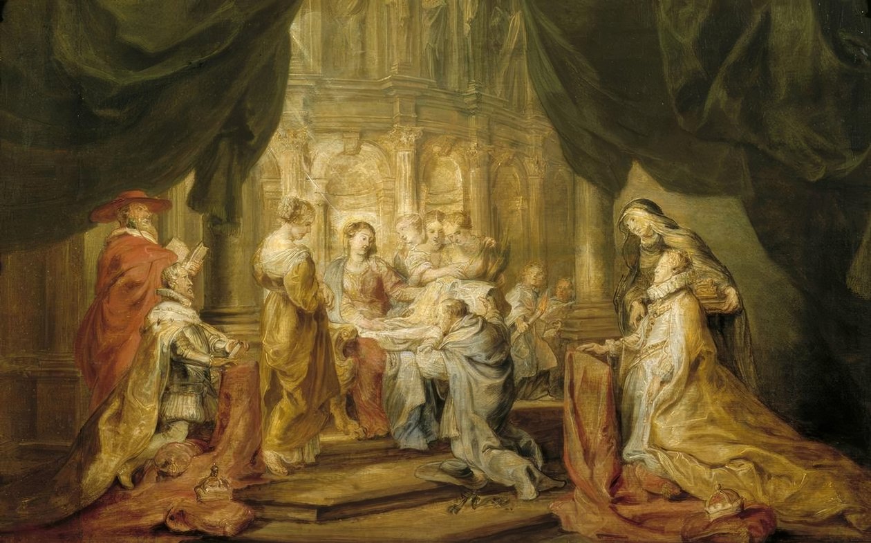 Svatý. Ildefonso obdrží ornát od Peter Paul Rubens