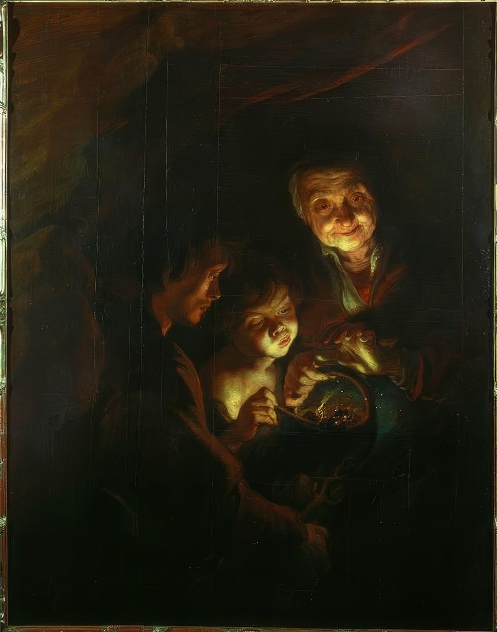 Stará žena s grilem od Peter Paul Rubens