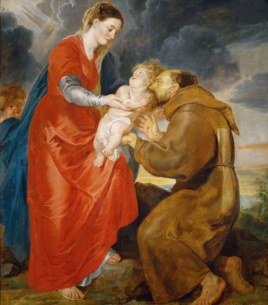 Panna se zjevuje svatému Františkovi od Peter Paul Rubens