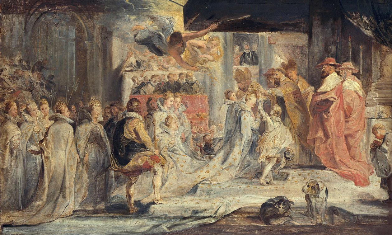 Korunovace královny (skica k cyklu Medici) od Peter Paul Rubens