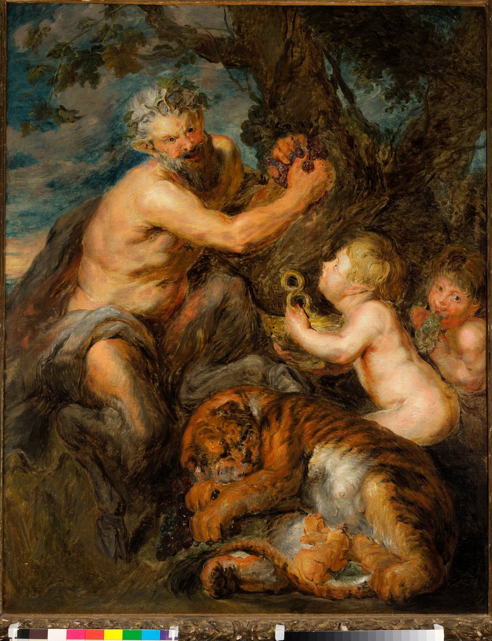 Bakchovo vzdělání, kolem 1630-40 (olej na plátně) od Peter Paul Rubens