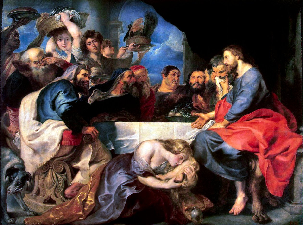 Svátek v domě Šimona Farizea, mezi 1618 a 1620. od Peter Paul Rubens