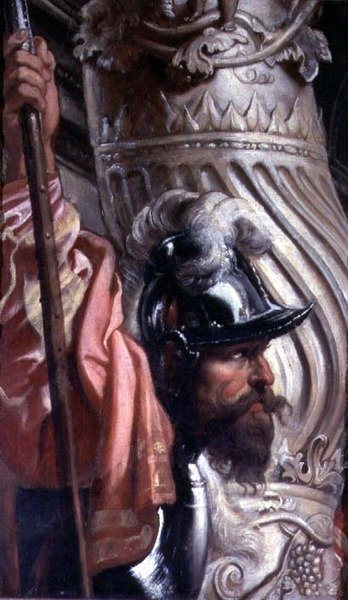 Halapartner, fragment rodiny Gonzaga v uctívání Trojice (detail 78804) od Peter Paul Rubens