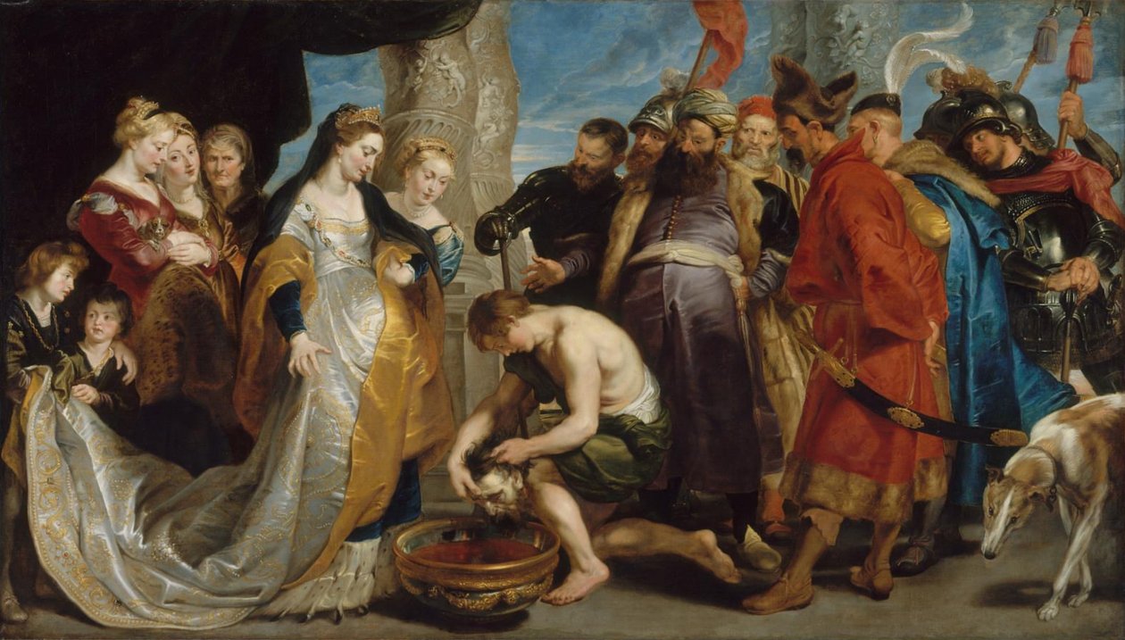 Kýrova hlava přinesená královně Tomyris od Peter Paul Rubens