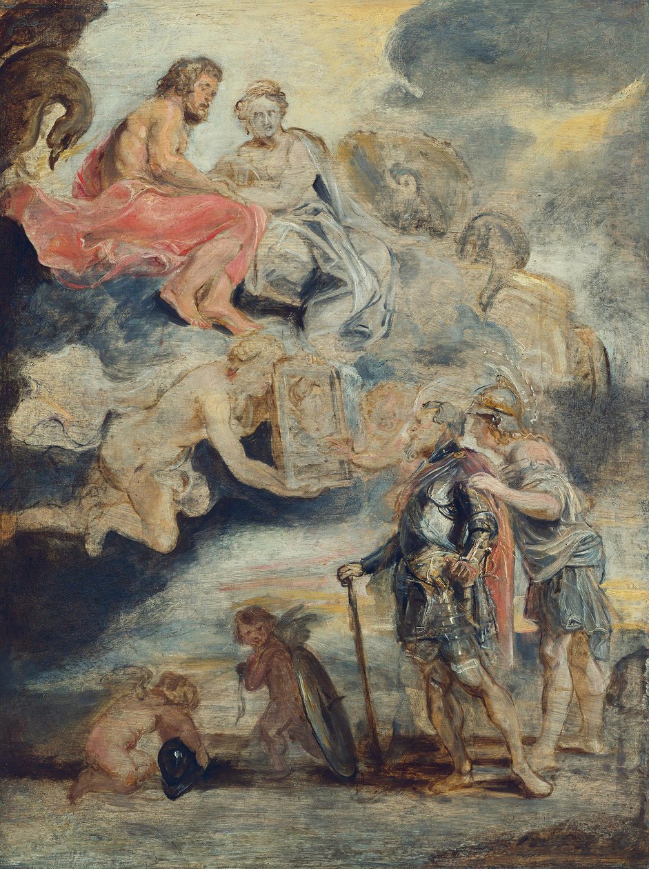 Jindřich IV. přijímá portrét Marie Medicejské (skica k medicejskému cyklu) od Peter Paul Rubens