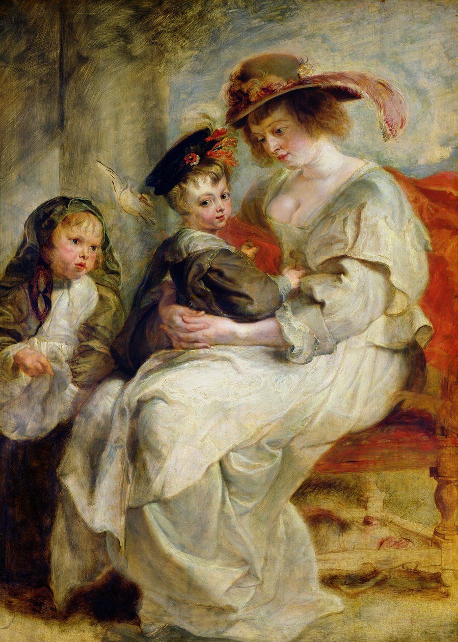 Helene Fourmentová (1614-73) se dvěma ze svých dětí, Claire-Jeanne a Francoisem, kolem 1636-37 od Peter Paul Rubens