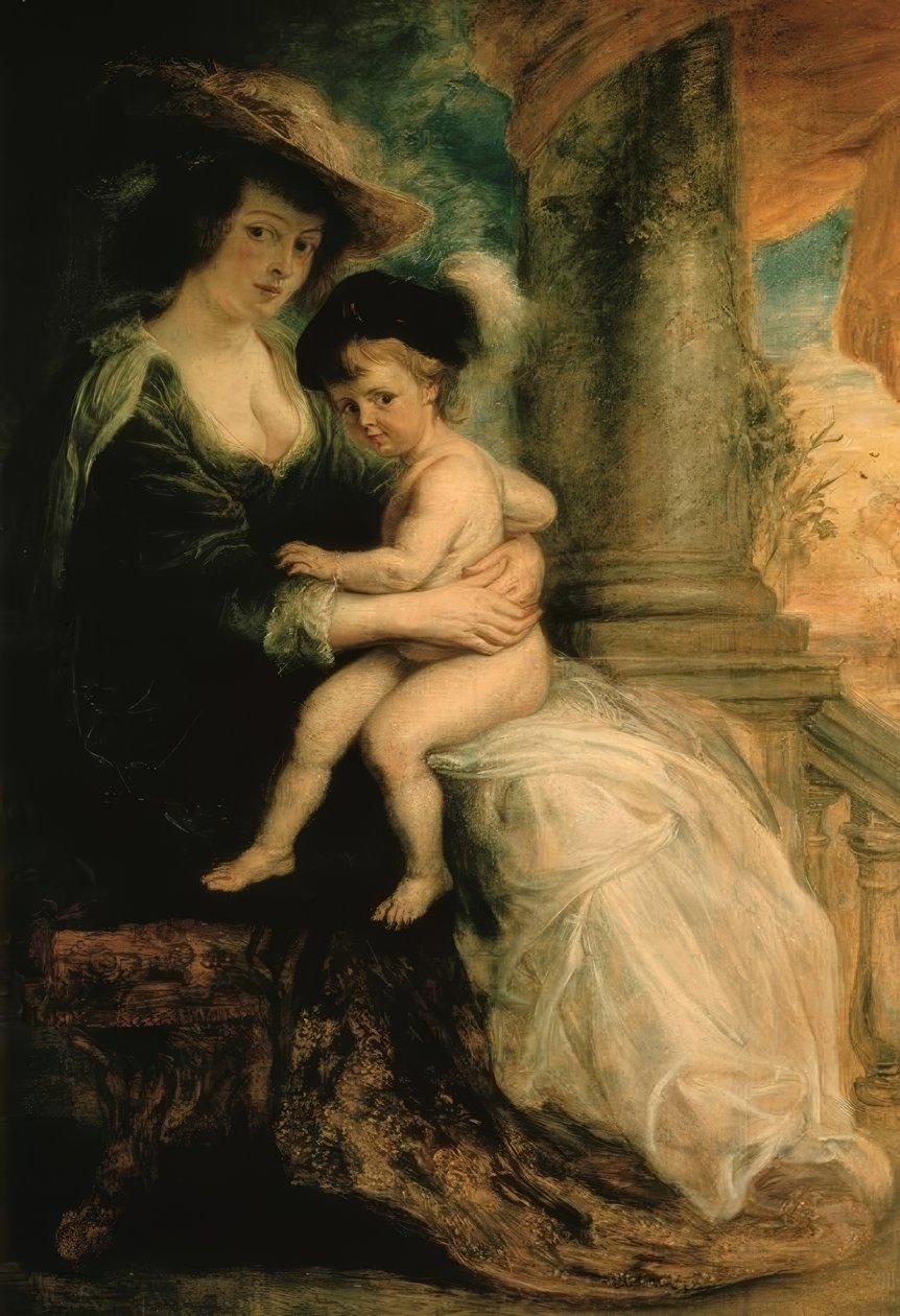 Helene Fourment se svým prvorozeným synem Fransem od Peter Paul Rubens