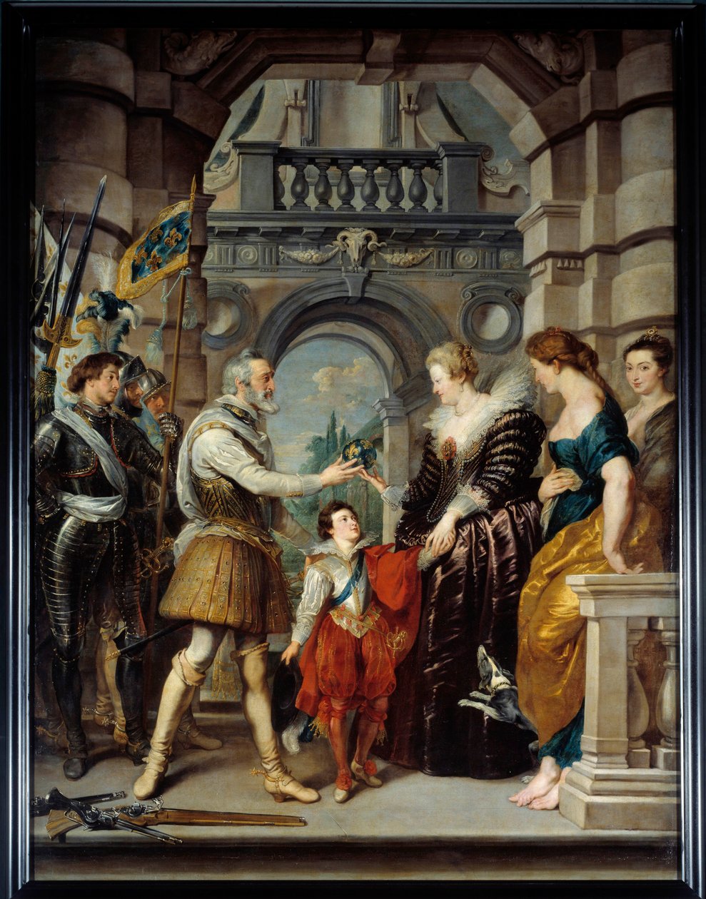 Jindřich IV. (1543-1610) odešel do německé války a 20. března svěřil vládu svého království královně Marii Medicejské (1573-1642). od Peter Paul Rubens