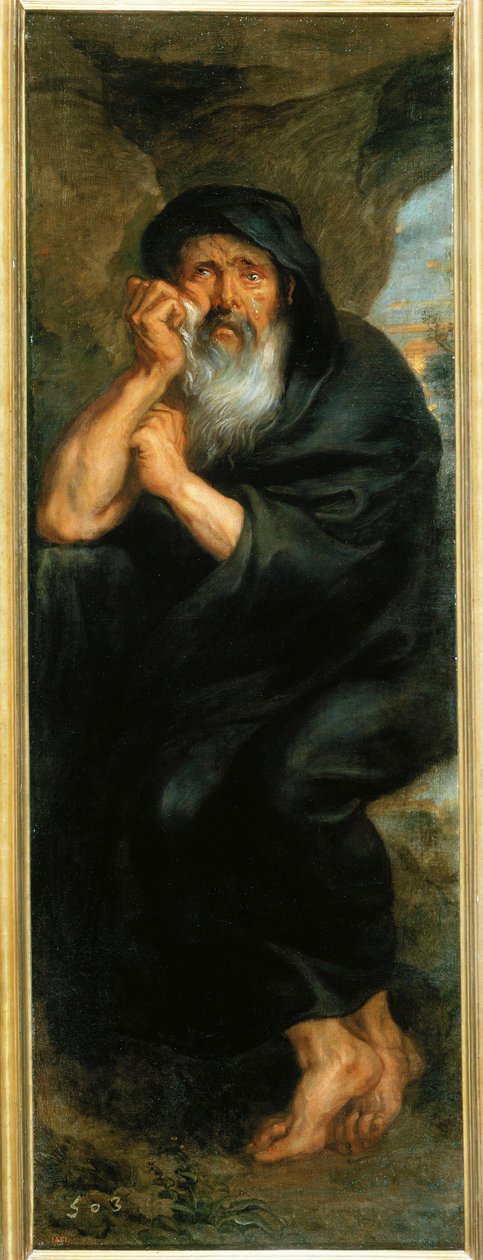 Hérakleitos, řecký filozof (malba na plátně) od Peter Paul Rubens
