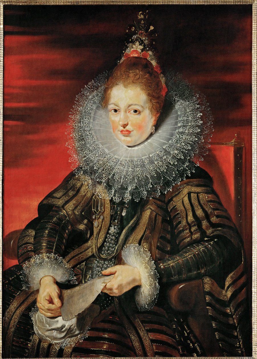 Infantka Isabella Clara Eugenia, asi 1613-15 (olej na dřevě) od Peter Paul Rubens