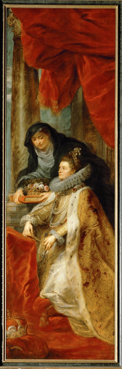 Infantka Isabella Clara Eugenia se svatou Alžbětou Uherskou od Peter Paul Rubens