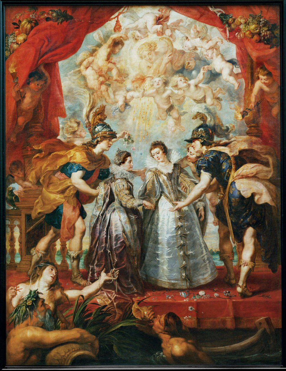 Výměna dvou francouzských a španělských princezen na řece Bidasoa od Peter Paul Rubens