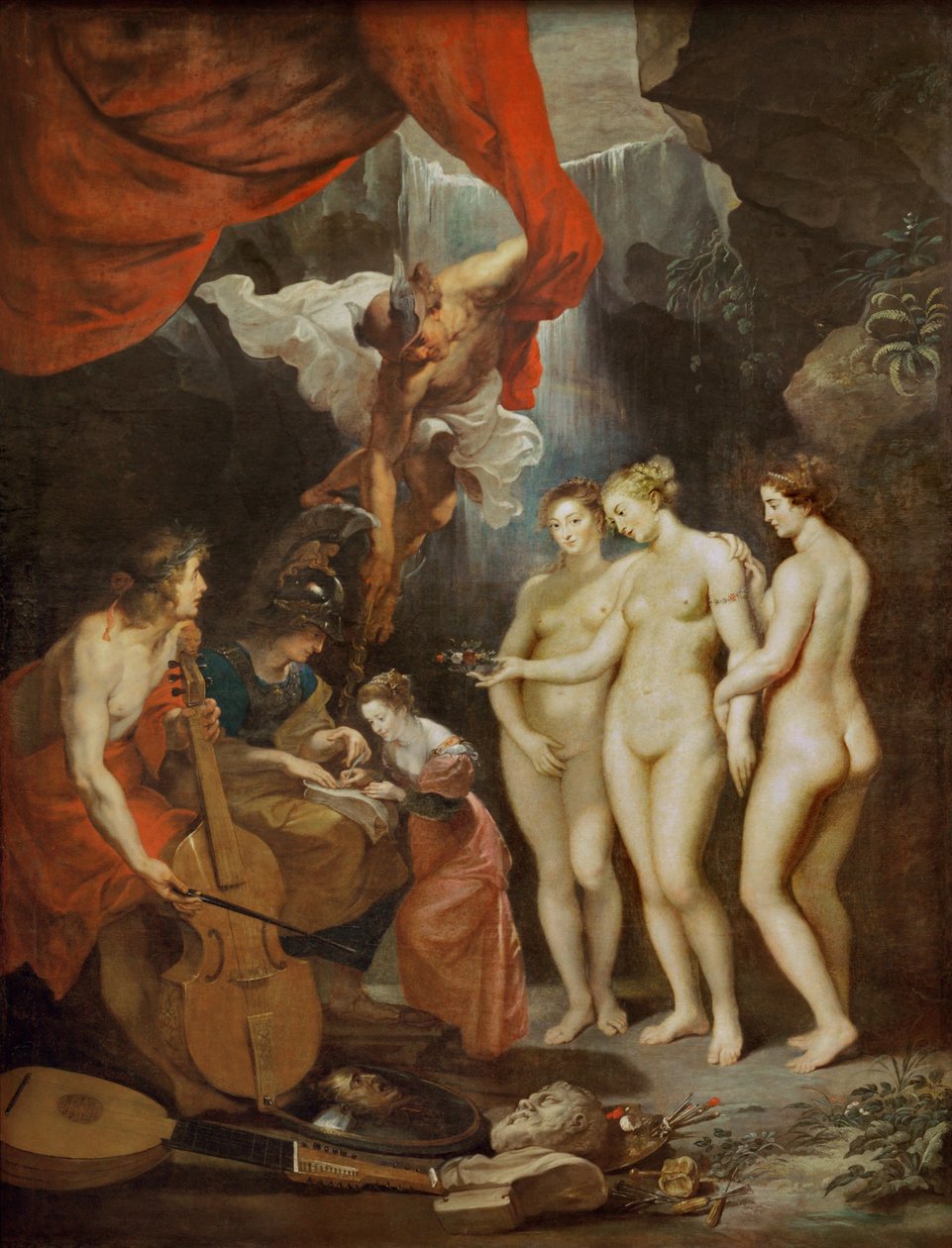 Výchova Marie de Medicis (malba na plátně) od Peter Paul Rubens