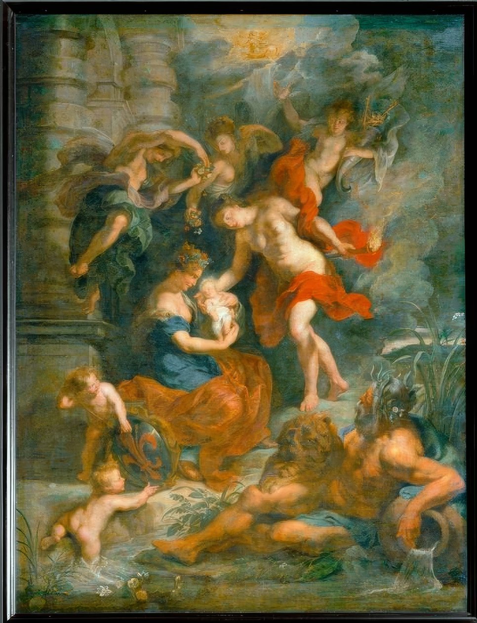 Narození královny Marie de Medici ve Florencii 26. dubna 1573 od Peter Paul Rubens