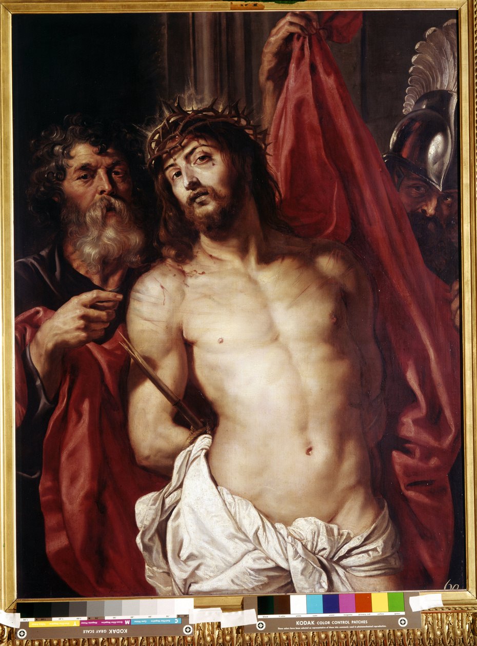 Trnová koruna, Ecce Homo (Trnová koruna, Ecce Homo). Obraz Peter Paul (Pierre-Paul) Rubens (nebo Peter Paul nebo Petrus Paulus) (1577-1640)). Olej na dřevě od Peter Paul Rubens