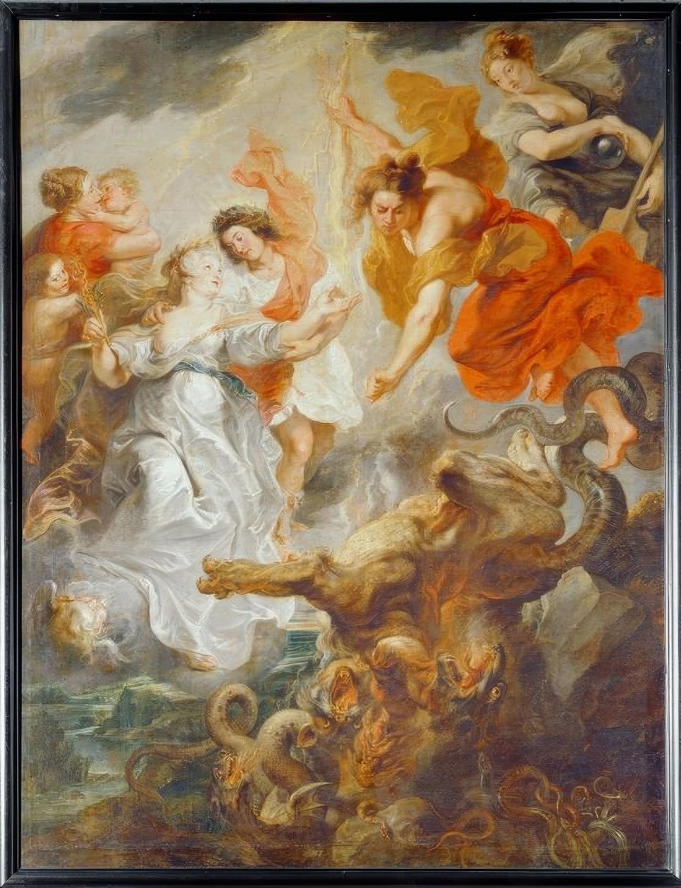 Dokonalé usmíření královny a jejího syna... od Peter Paul Rubens