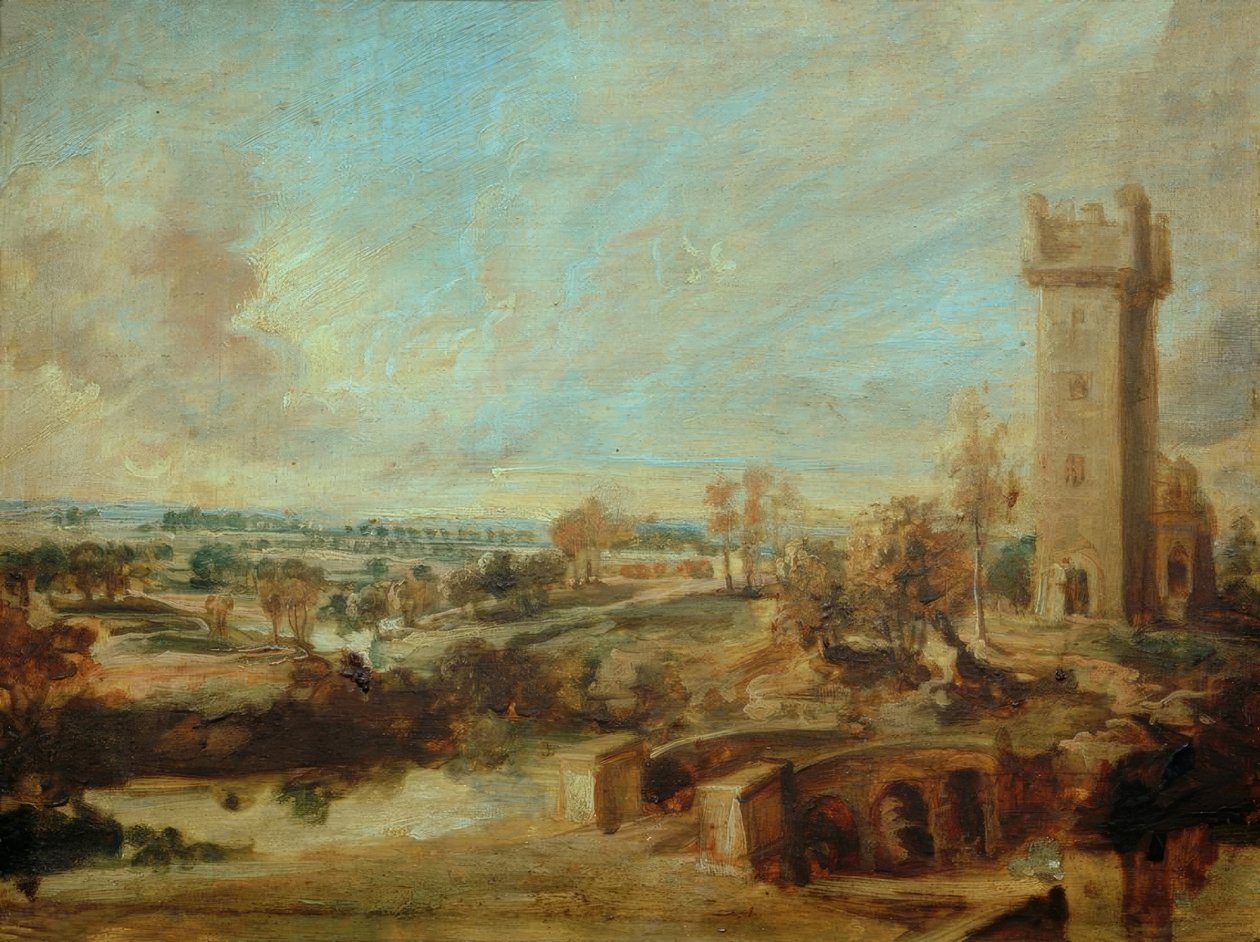 Krajina s věží od Peter Paul Rubens