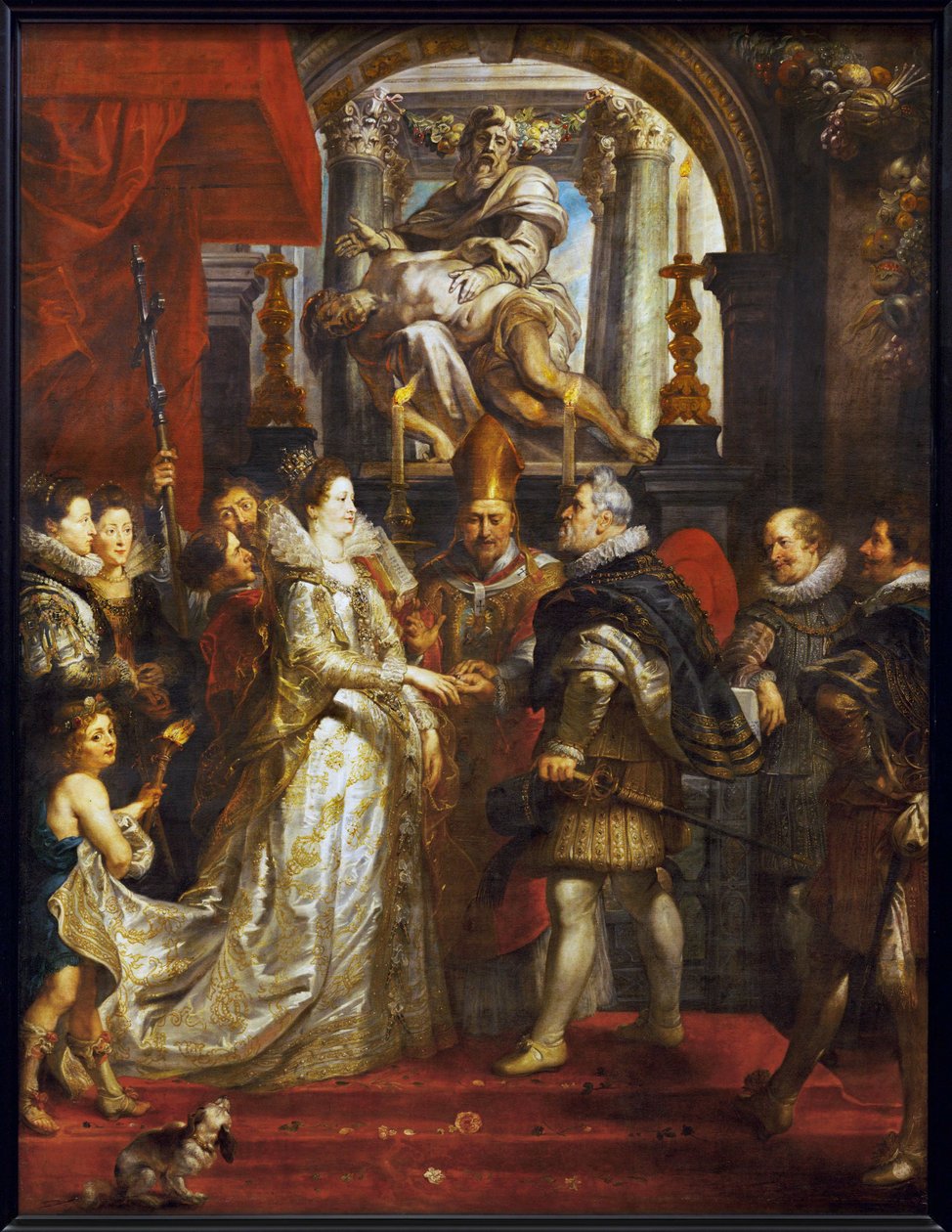 Sňatek Marie Medicejské a Jindřicha IV. ve Florencii v zastoupení od Peter Paul Rubens
