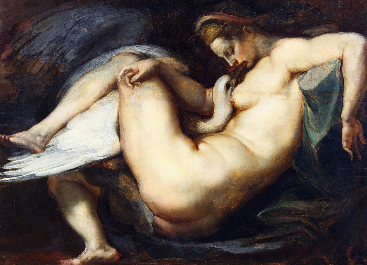 Leda a labuť, 1598-1599 od Peter Paul Rubens