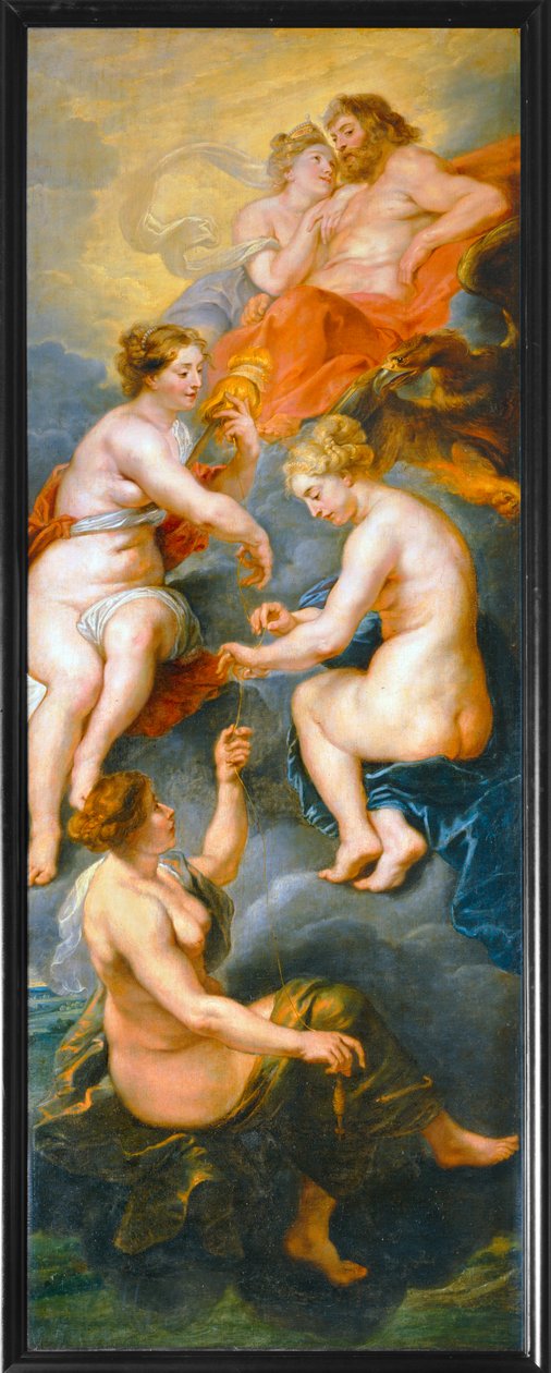 Les Parques filant le destin de la reine Marie de Medicis (malba na plátně) od Peter Paul Rubens