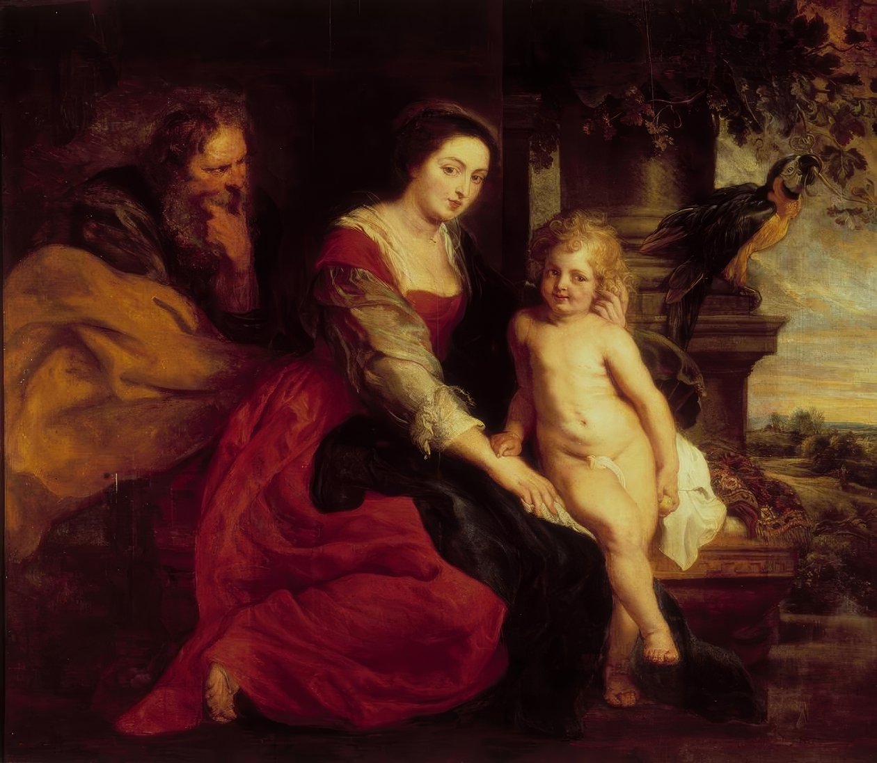Madonna s papouškem od Peter Paul Rubens