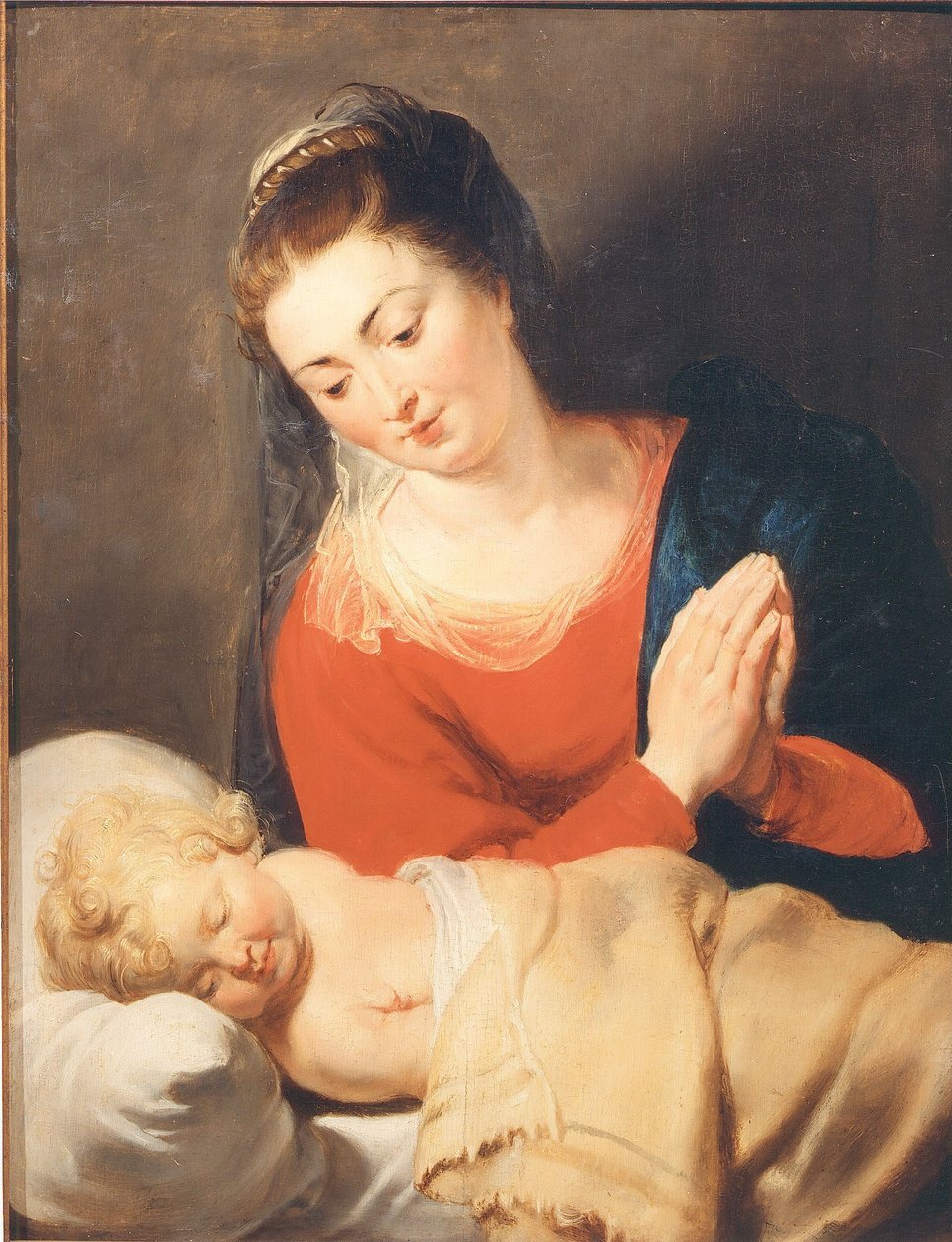 Marie před spícím Ježíškem od Peter Paul Rubens