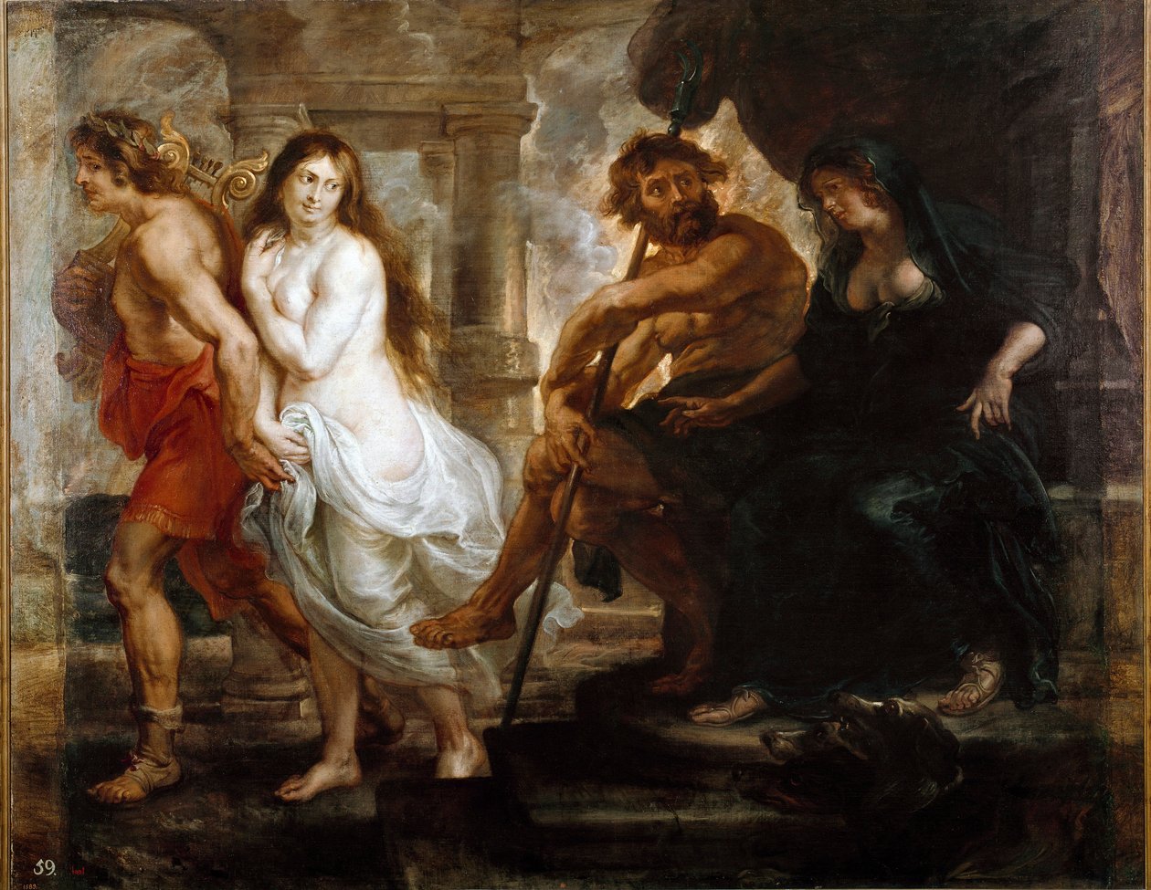 Obraz Orphee a Eurydiky od Petera Paula (Pierre-Paul) Rubense (nebo Petra Pavla nebo Petruse Pauluse) (1577-1640) 1636 Rozm. 194x245 cm Madrid, Musee du Prado od Peter Paul Rubens