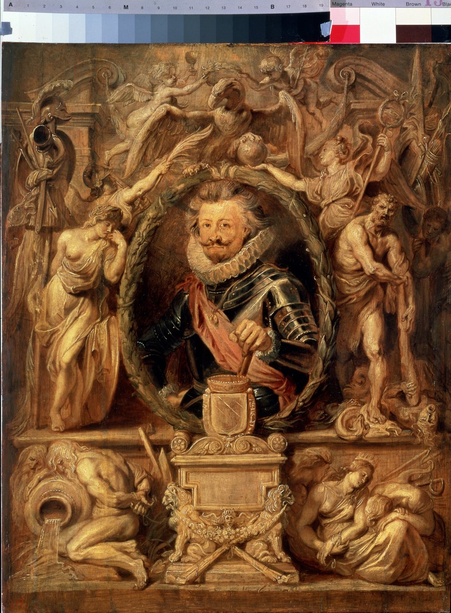 Portrét Charlese Bonaventure de Longueval, Comte de Bucquoy (1571-1621) (Portrait of Charles Bonaventure de Longueval, Comte de Bucqoy). Obraz Peter Paul (Pierre-Paul) Rubens (nebo Peter Paul nebo Petrus Paulus) (1577-1640). Olej na dřevě, 62 x 50 c od Peter Paul Rubens