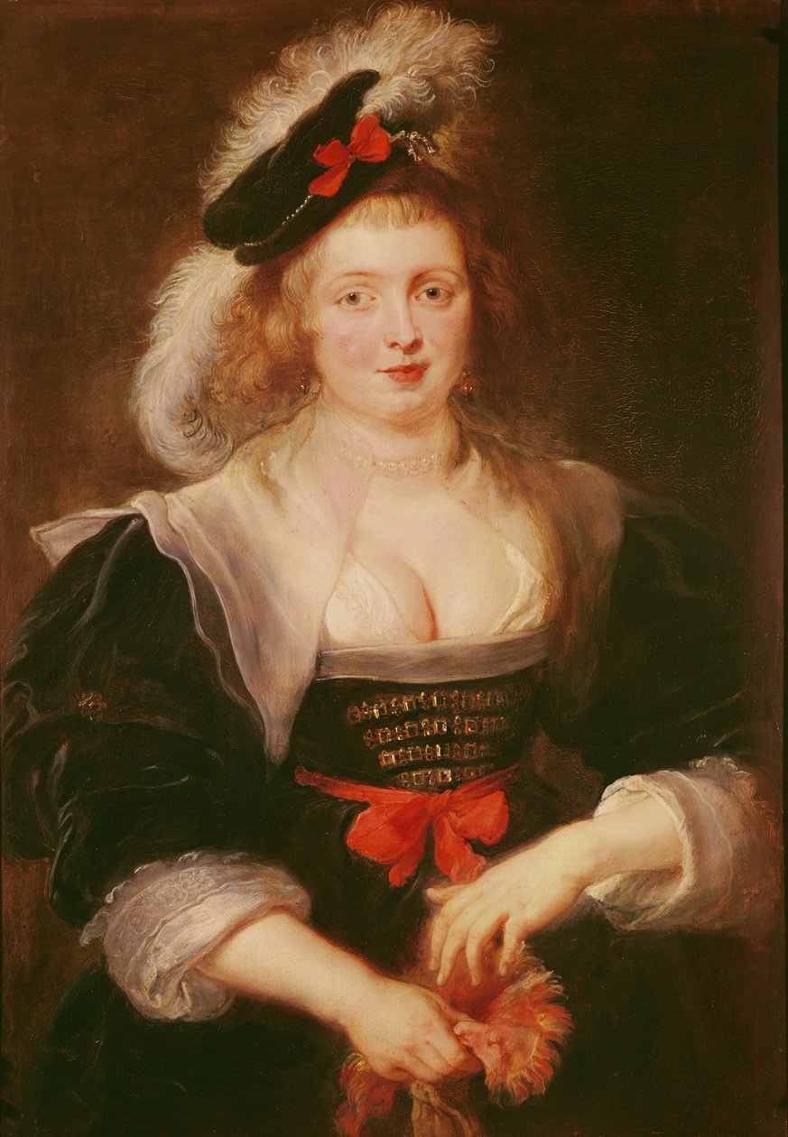 Portrét Helene Fourmentové s rukavicemi, cca 1632 (olej na panelu) od Peter Paul Rubens